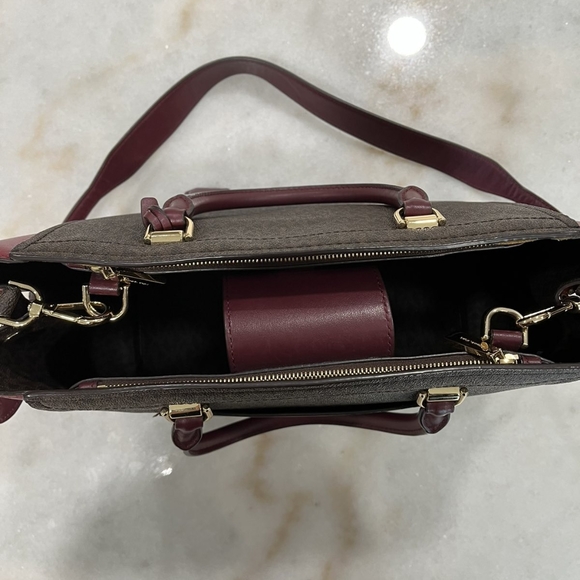 Michael Kors Brooklyn Red and Brown Tote Bag - Picture 3 of 6